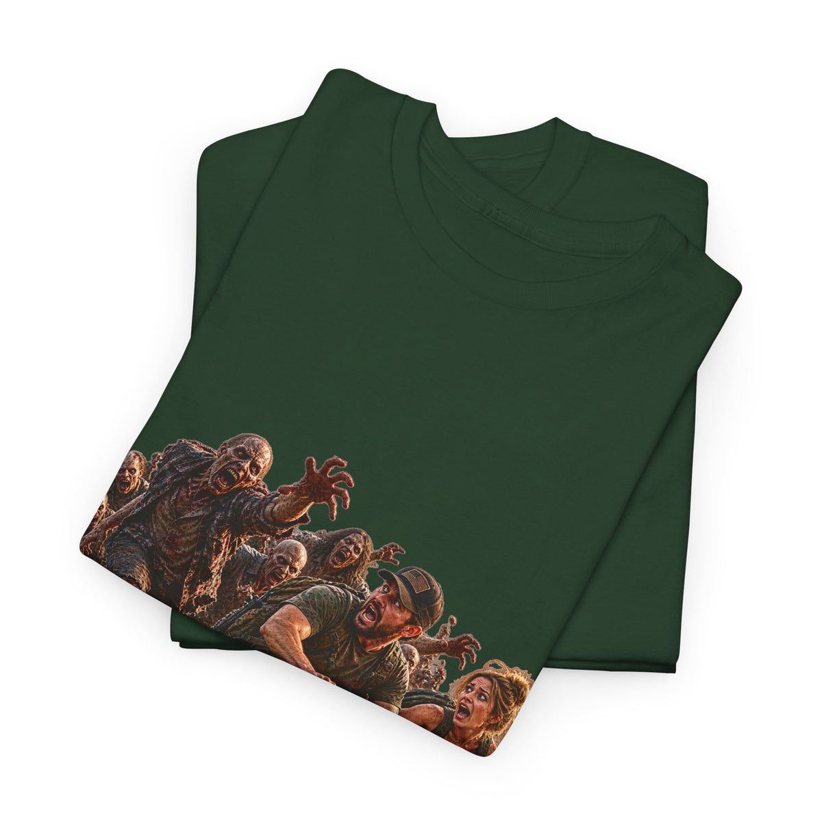 Zombie Grocery Run Survival Graphic T-Shirt