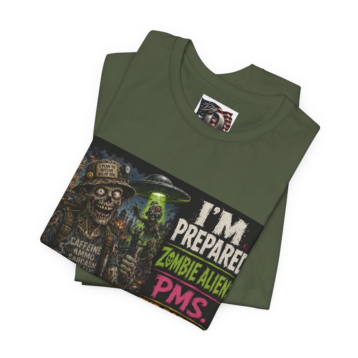 Funny Zombie Preparedness Tee | I'm Prepared Graphic T-Shirt
