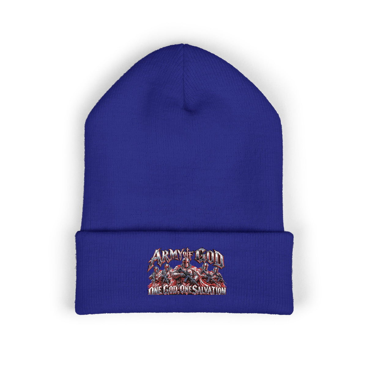 Embroidered 'Let God Guide The Country' Cuffed Beanie