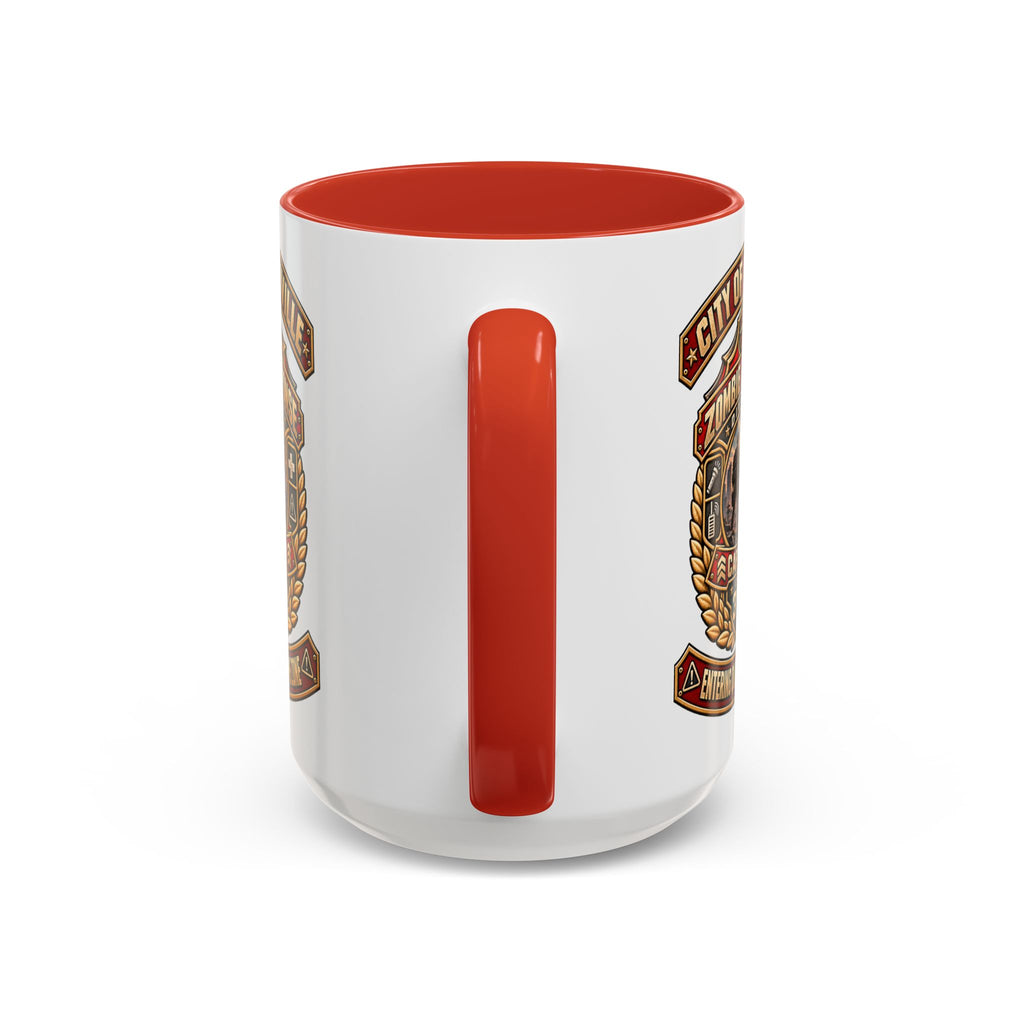 Retro Red Accent Coffee Mug