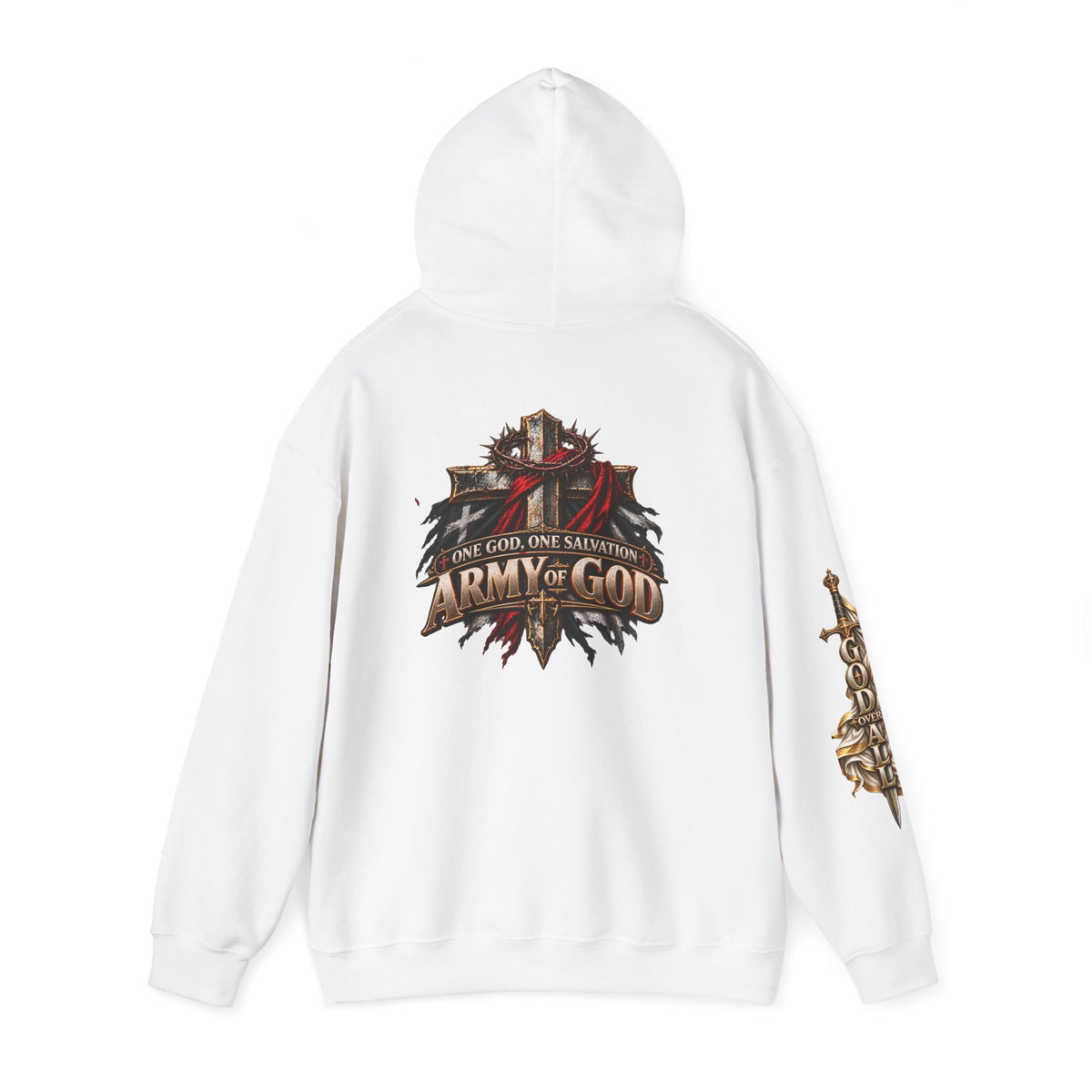Christian Hoodie - "Way Truth Life" & "Army of God" Graphic Pullover