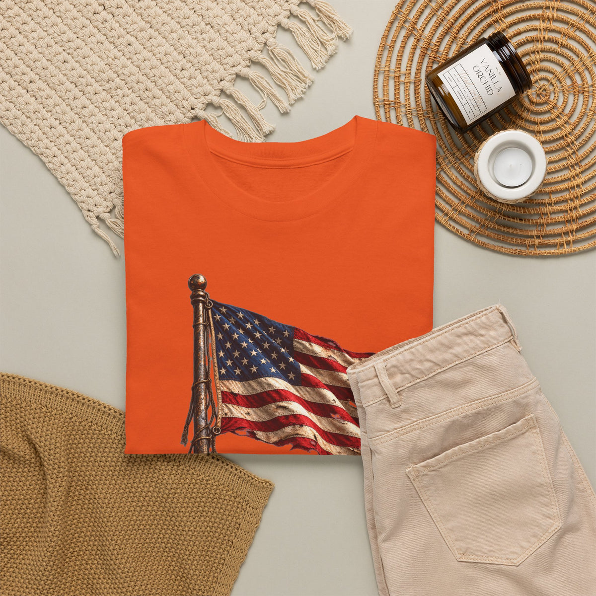 Still Standing American Flag T-Shirt