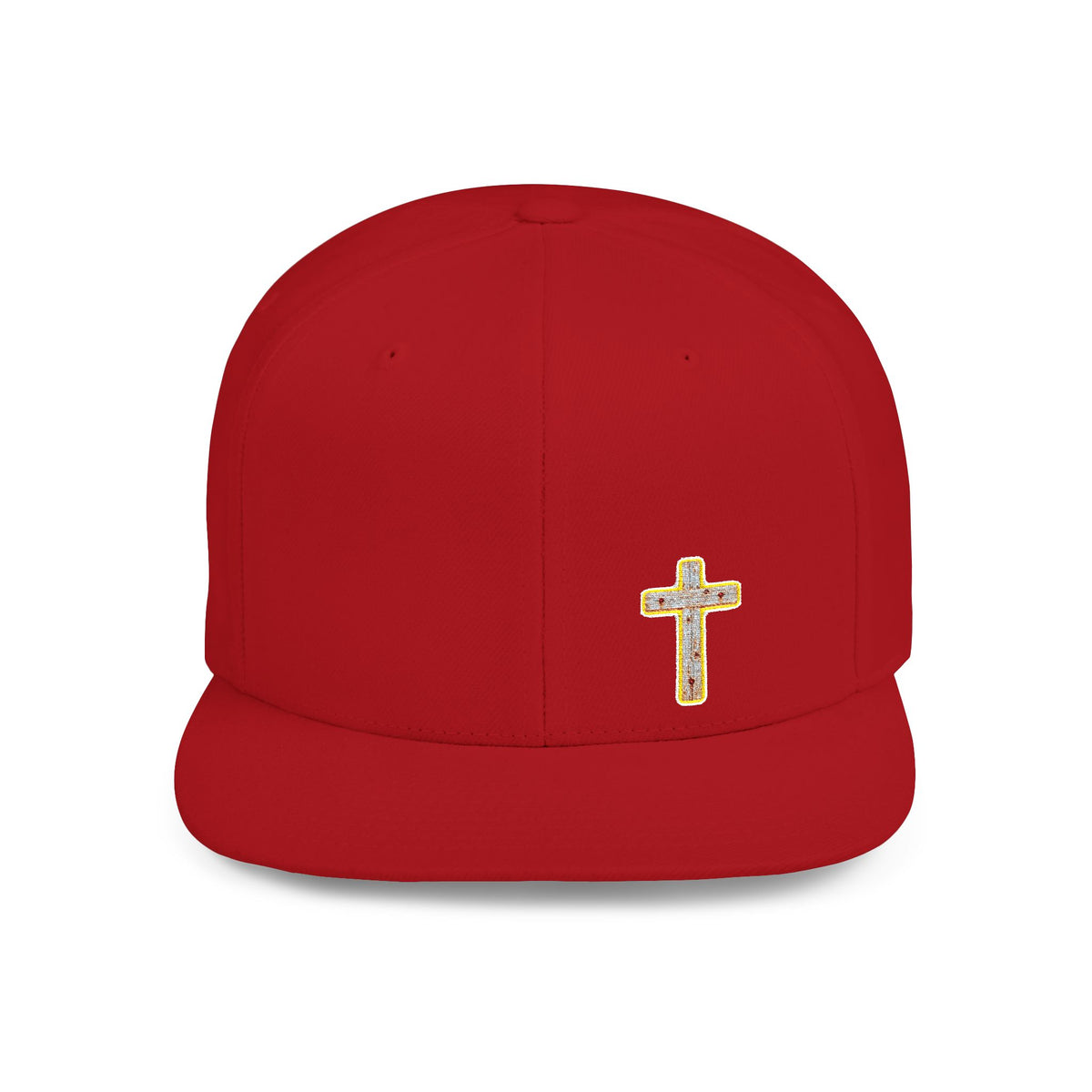 Christian Cross Flat Bill Snapback Cap