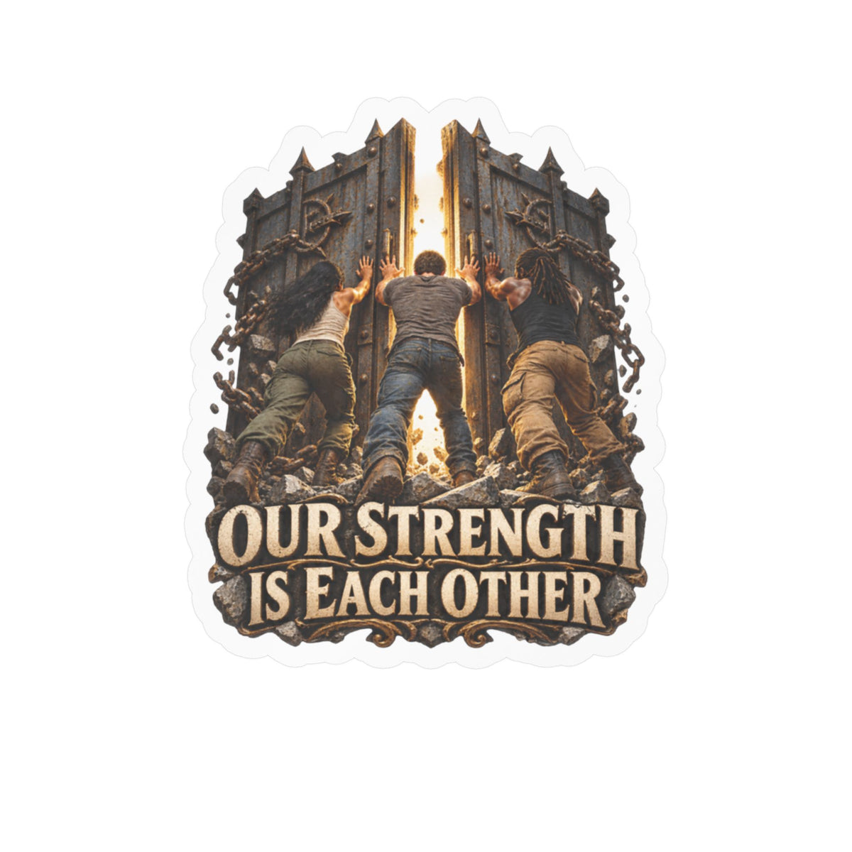 Our Strength Is Each Other Fantasy Warriors Kiss-Cut Vinyl Decal