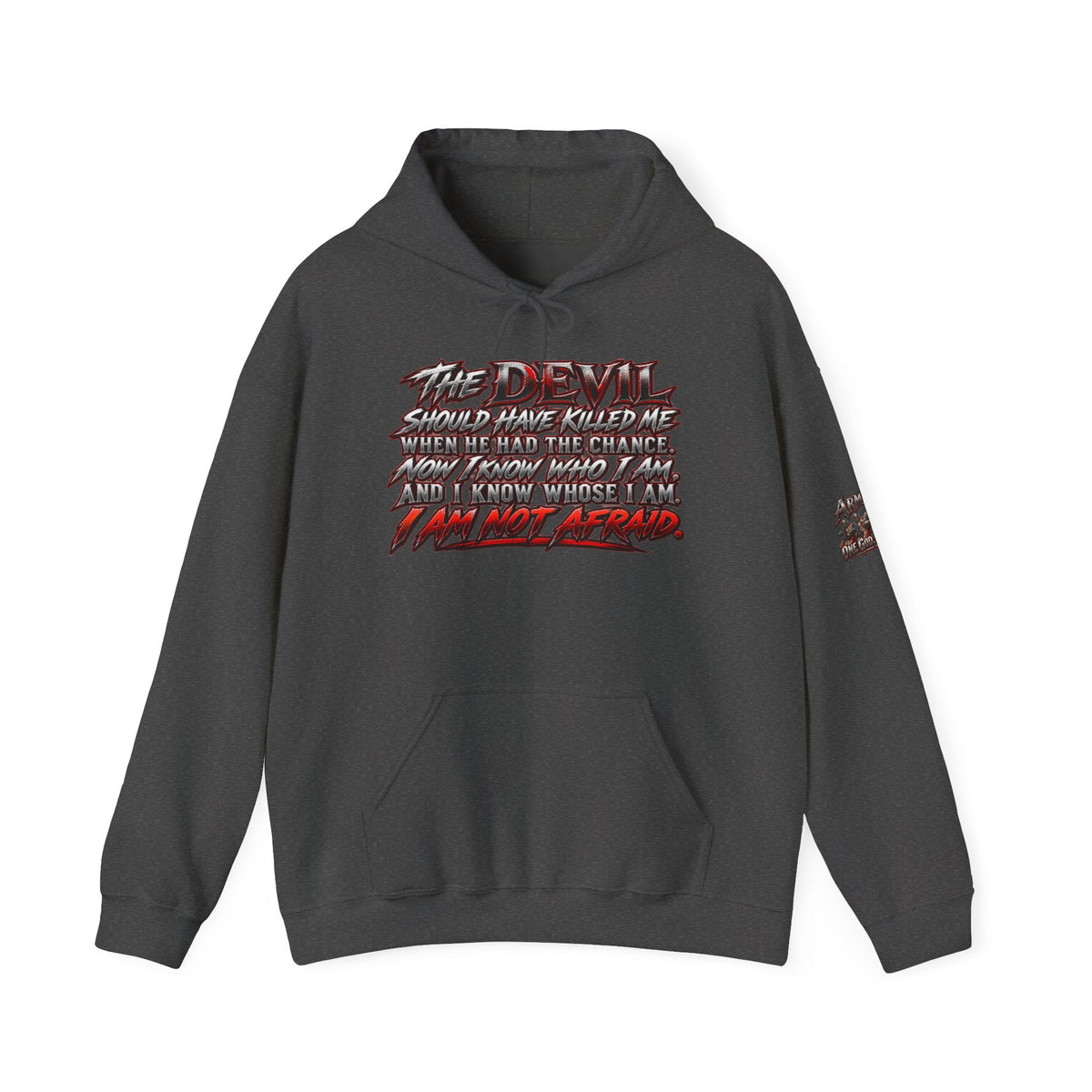 Revelation 13:16-17 Christian Hoodie – 'The Devil' Verse Graphic Pullover