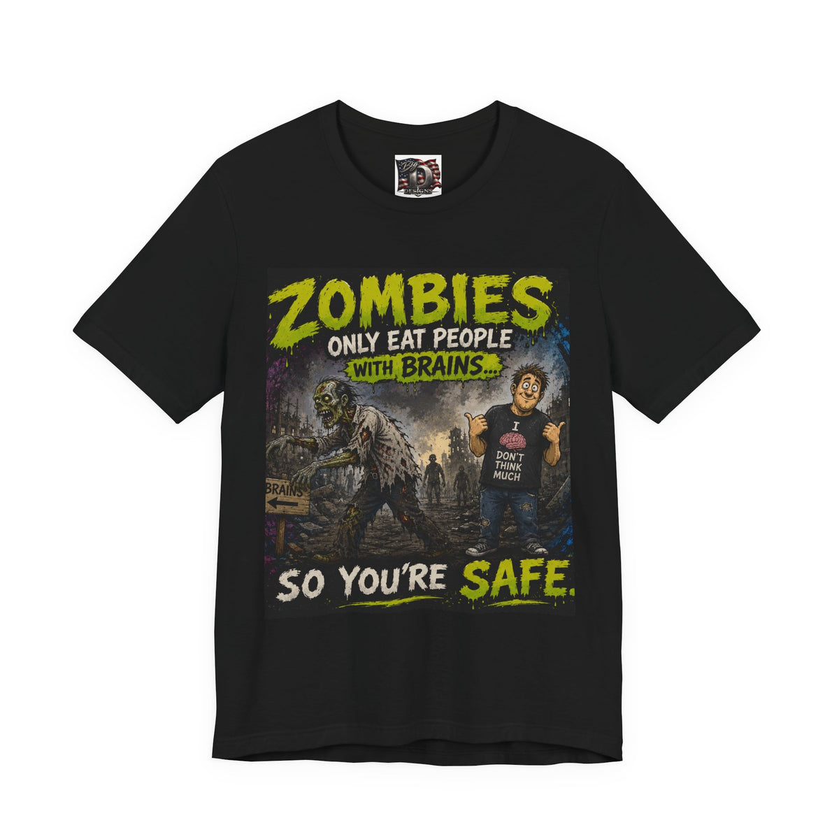 Zombies Only Eat People With Brains shirt | Funny Zombie T-Shirt, Horror Humor Tee