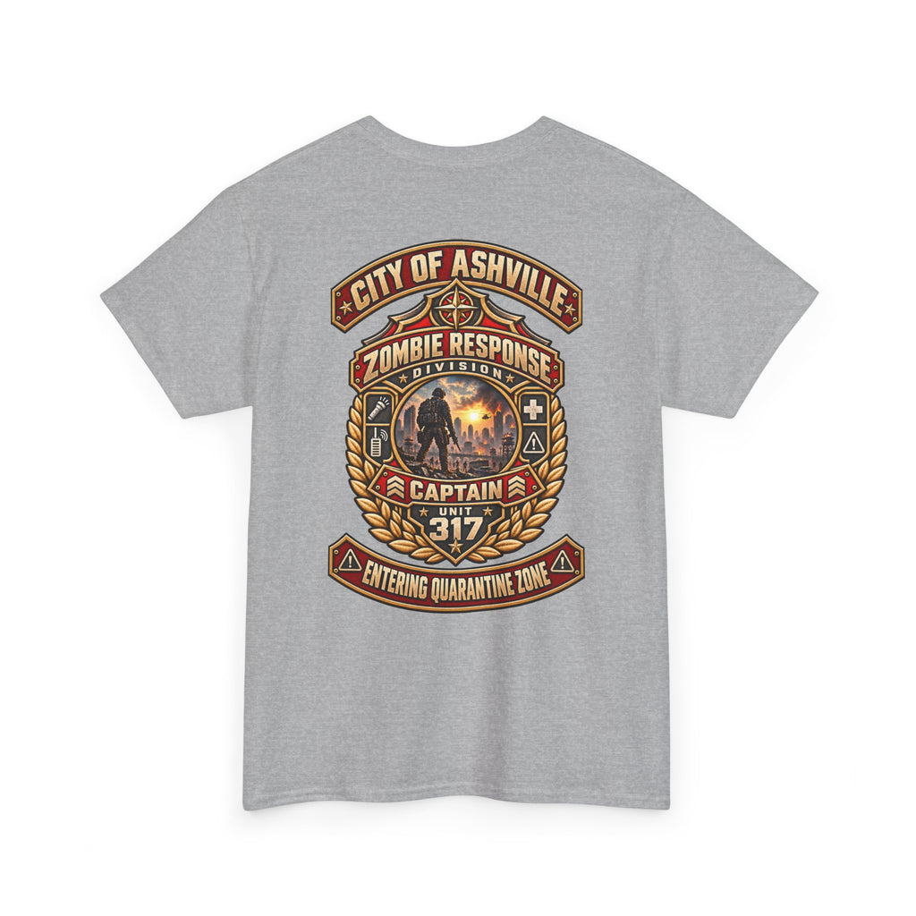 City of Asheville Zombie Response Captain 317 T-Shirt