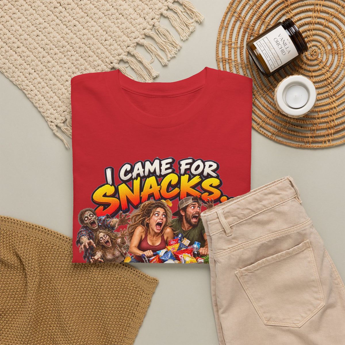 I Came for Snacks Not the Apocalypse Funny Apocalypse T-Shirt