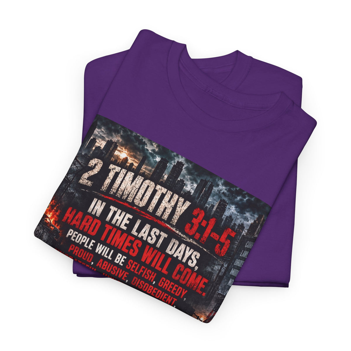 2 Timothy 3:1-5 Christian Faith T-Shirt