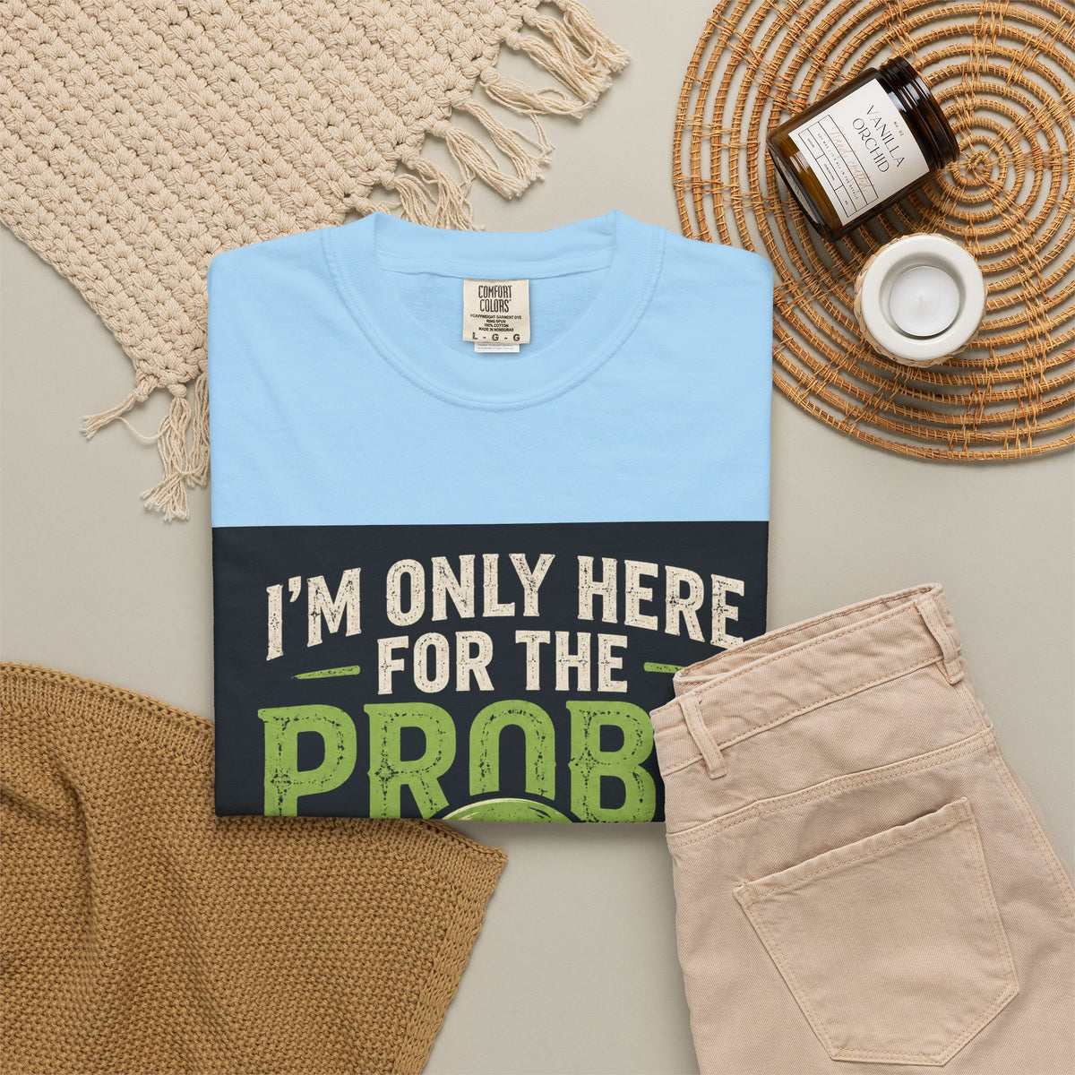 I'm Only Here for the Probe Alien T-Shirt | Funny UFO Graphic Tee