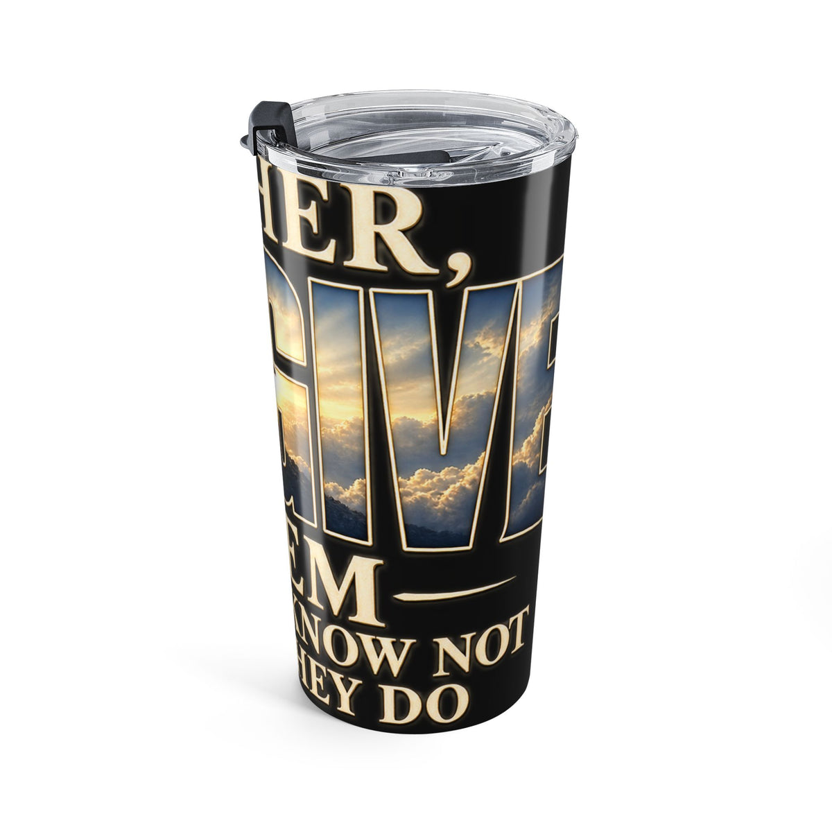 Cross with One Red Drop — Christian Stainless Steel Tumbler, 20 oz