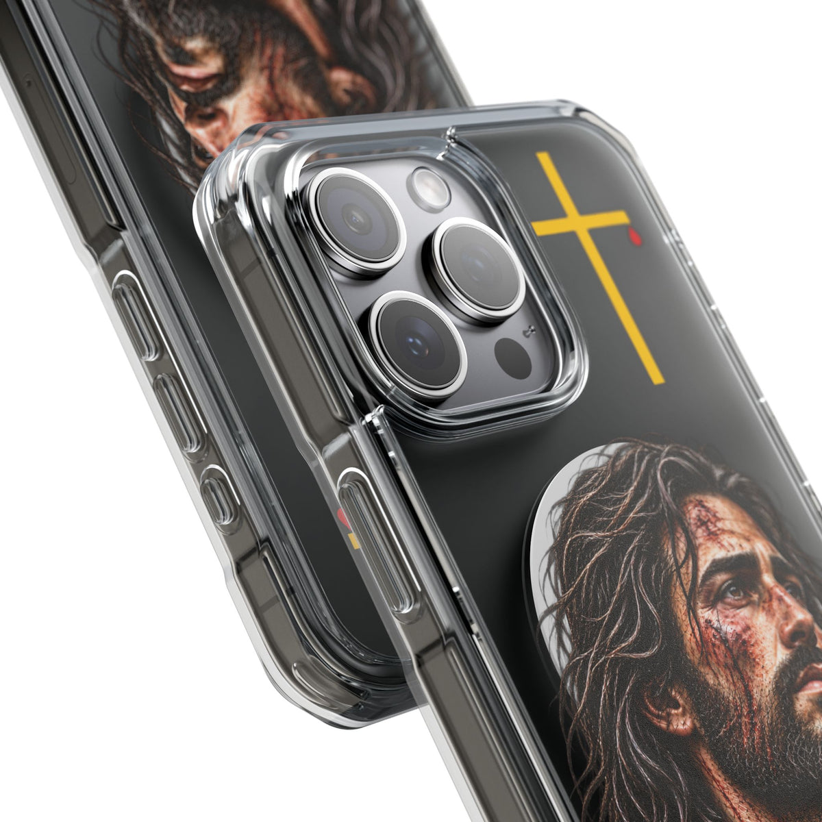 Jesus Cross Magnetic Clear Phone Case