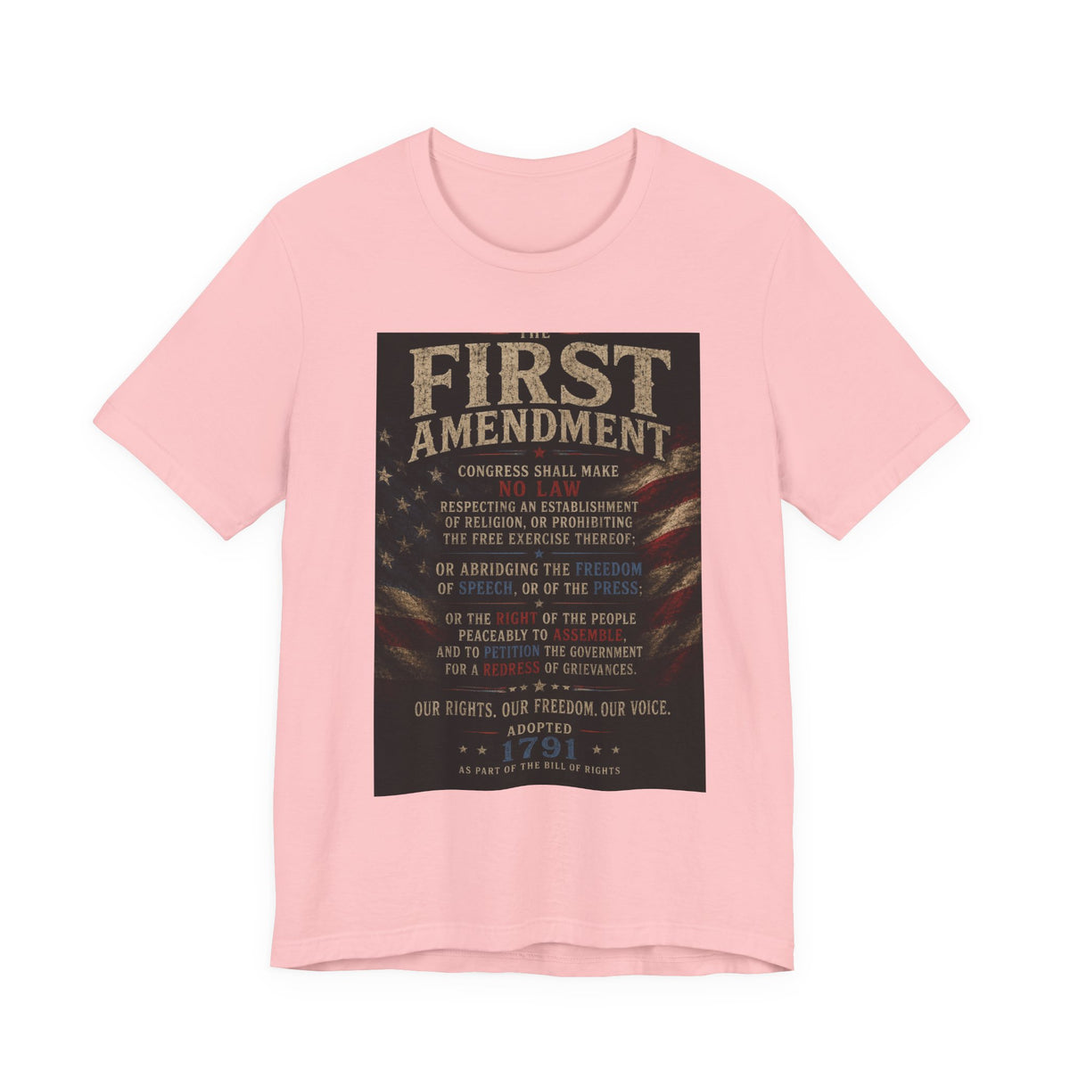 First Amendment Text Tee | Patriotic Constitution Shirt