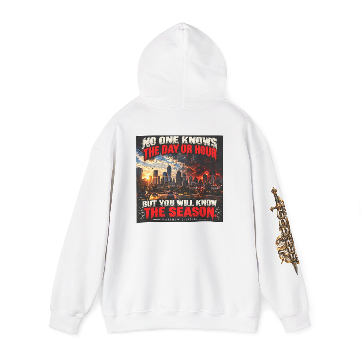 Apocalyptic Hoodie - "One God, One Salvation" Graphic Pullover