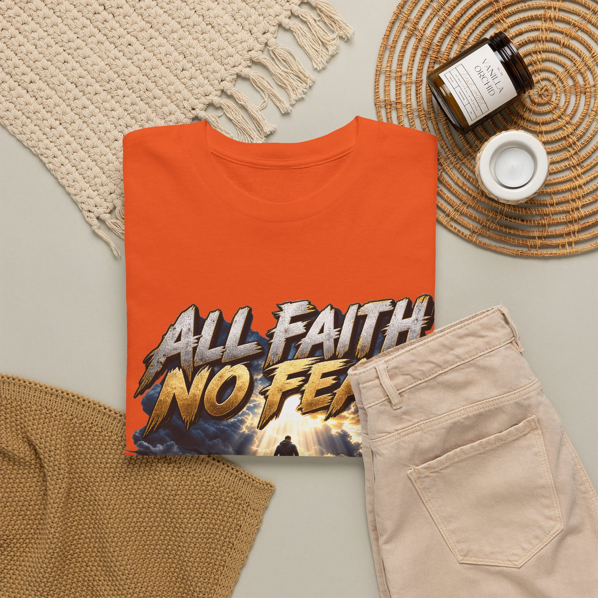 All Faith No Fear Inspirational Christian T-Shirt