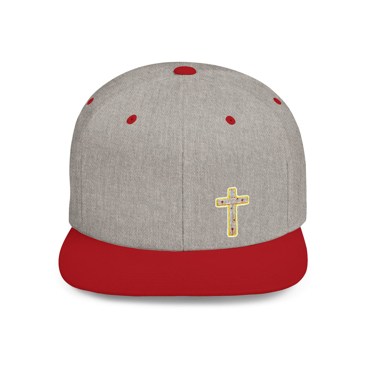 Christian Cross Flat Bill Snapback Cap