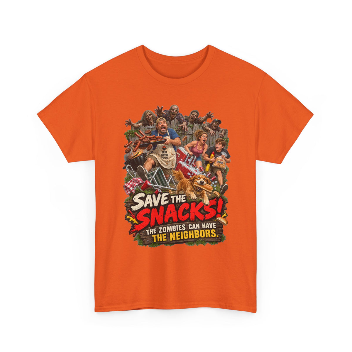 Save the Snacks Zombie Apocalypse Graphic T-Shirt