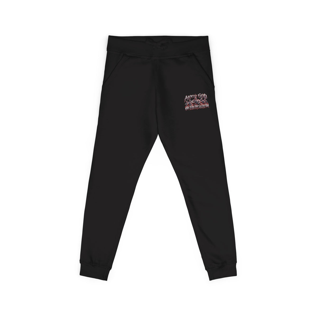 Embroidered Olive Fleece Sweatpants — Floral Patch Comfort Joggers