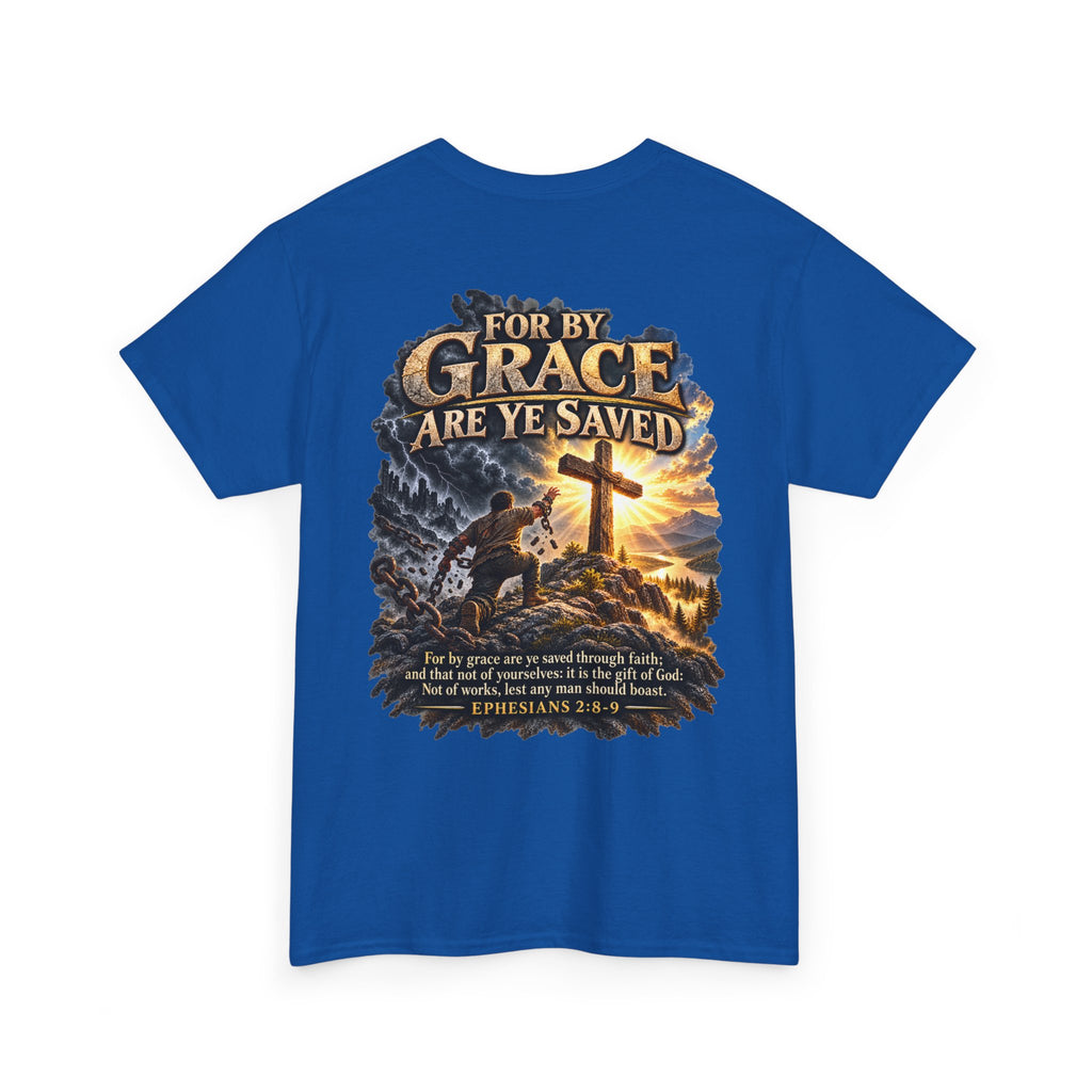 Saved by Grace — Ephesians 2:8–9 Christian T-Shirt
