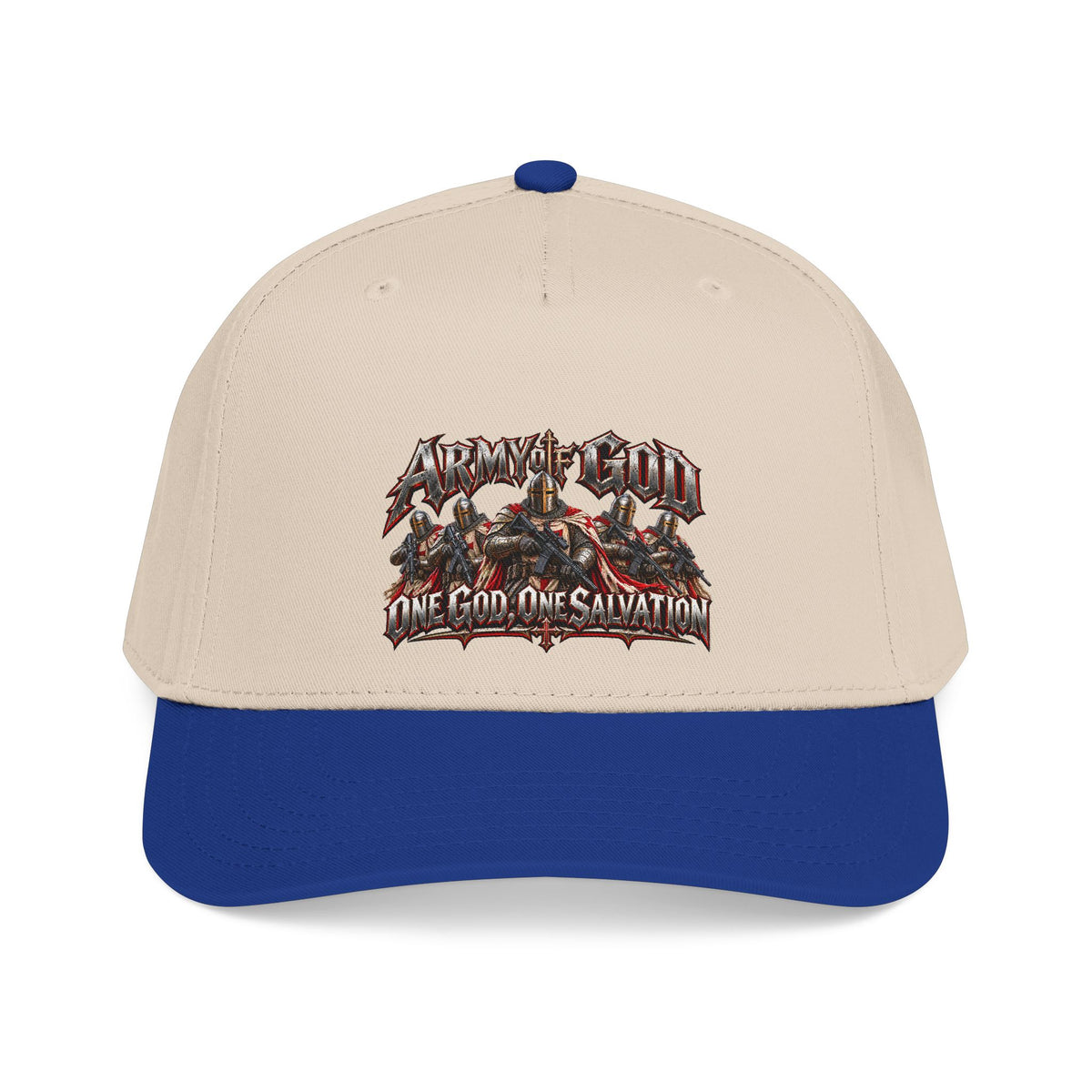 Metal Band Graphic Baseball Cap — "One God, One Salvation" Design