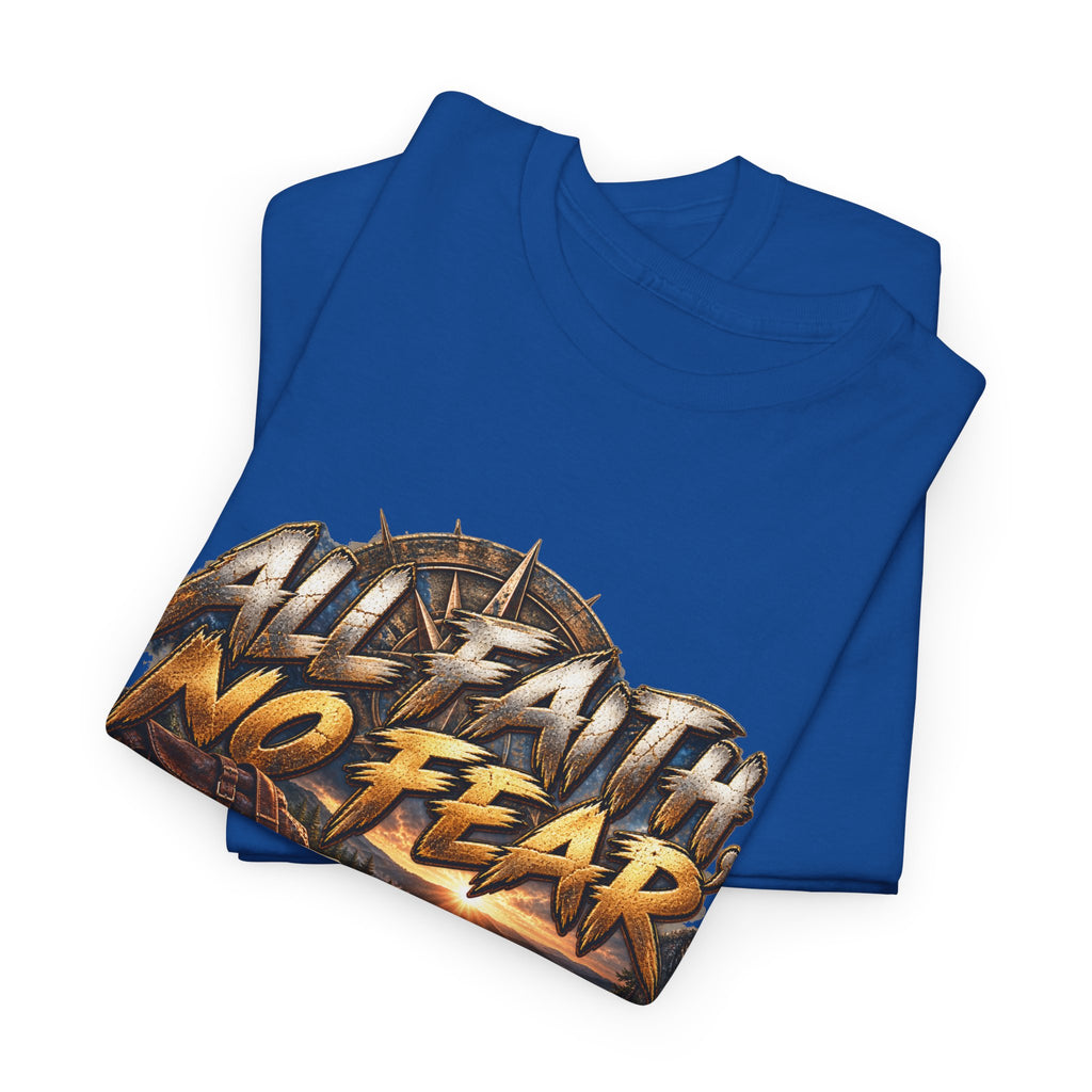 All Faith No Fear Open Bible Christian T-Shirt