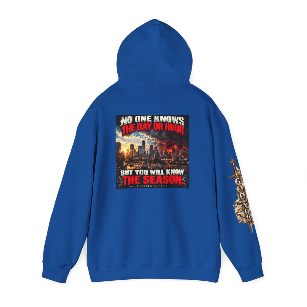 Apocalyptic Hoodie - "One God, One Salvation" Graphic Pullover