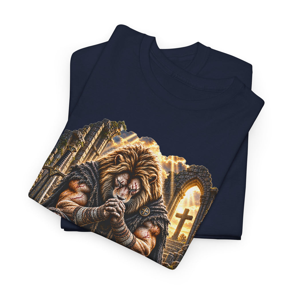 Father Protect Me — Praying Lion Cathedral T-Shirt