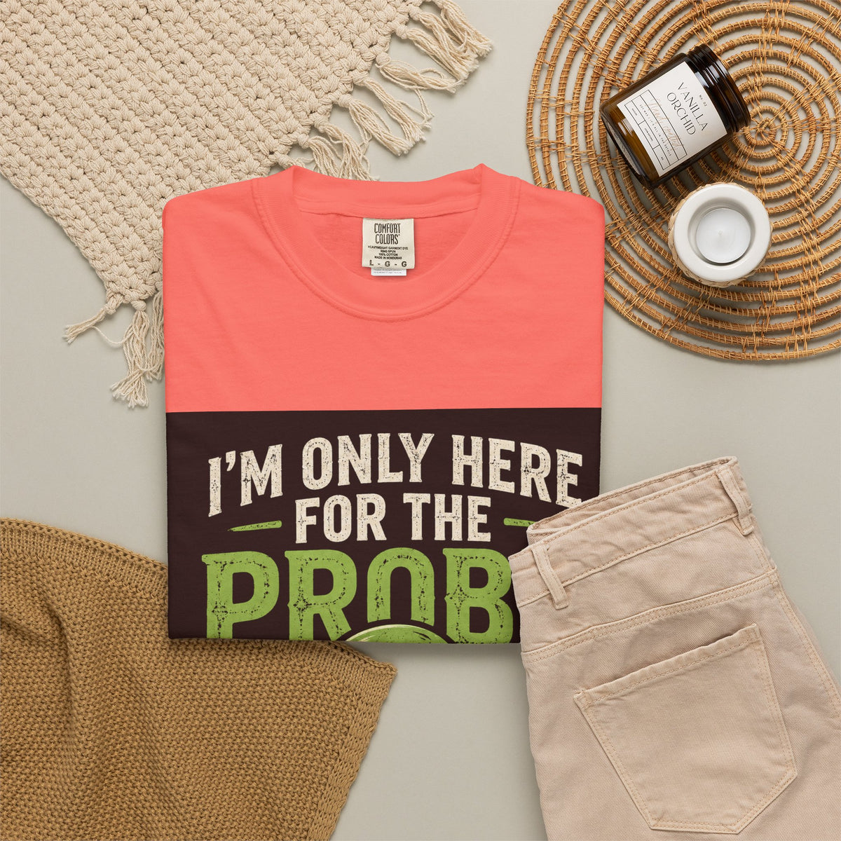 I'm Only Here for the Probe Alien T-Shirt | Funny UFO Graphic Tee