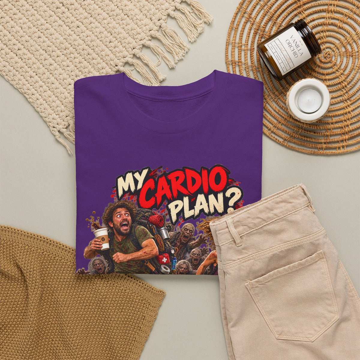 My Cardio Plan Running From Zombies Halloween T-Shirt