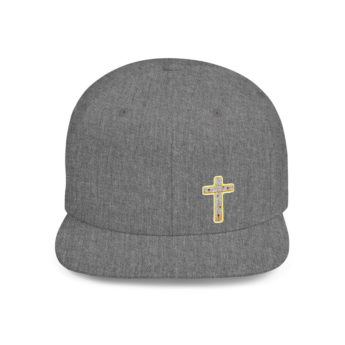 Christian Cross Flat Bill Snapback Cap