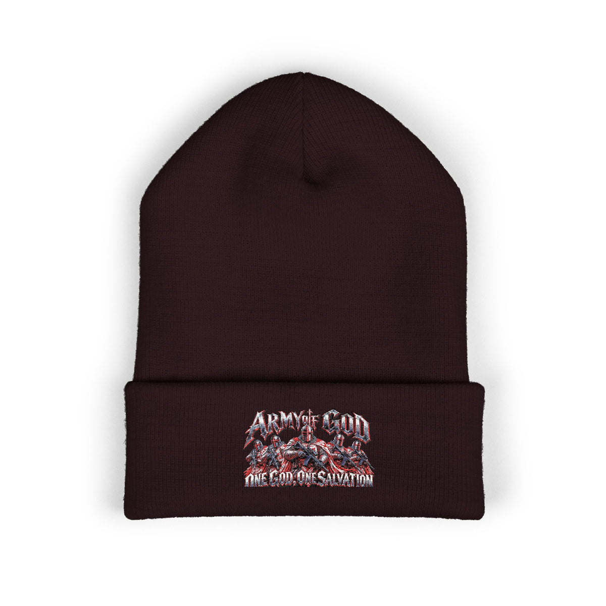 Embroidered 'Let God Guide The Country' Cuffed Beanie