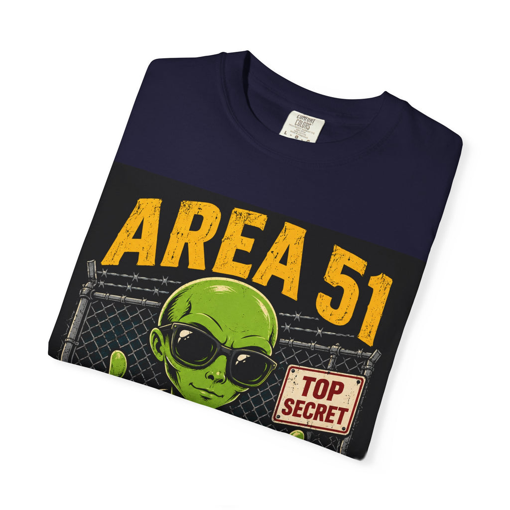 Area 51 Employee of the Month T-Shirt | Alien Thumbs Up Top Secret Design