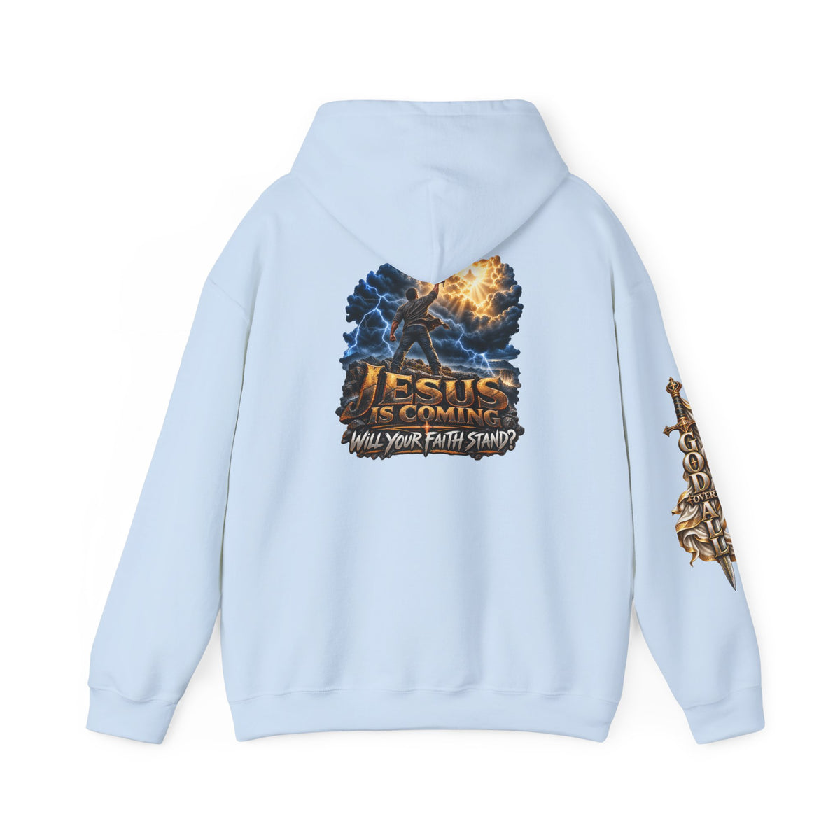 Religious Hoodie — “Jesus Is Coming: Will Your Faith Stand?” Graphic Pullover