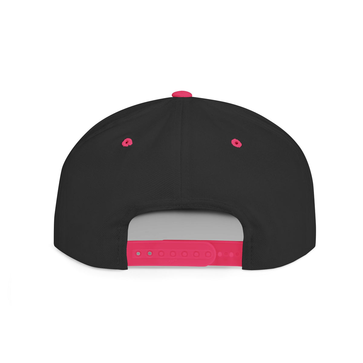 Flat Bill Snapback Hat — White Graphic 'The Devil' Script Streetwear Cap