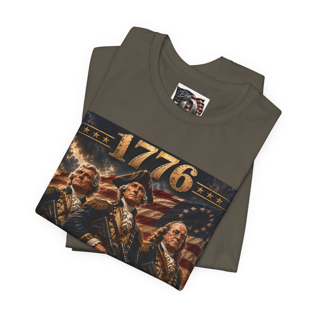 1776 Revolutionary Soldiers America First T-Shirt | Patriotic Independence Design