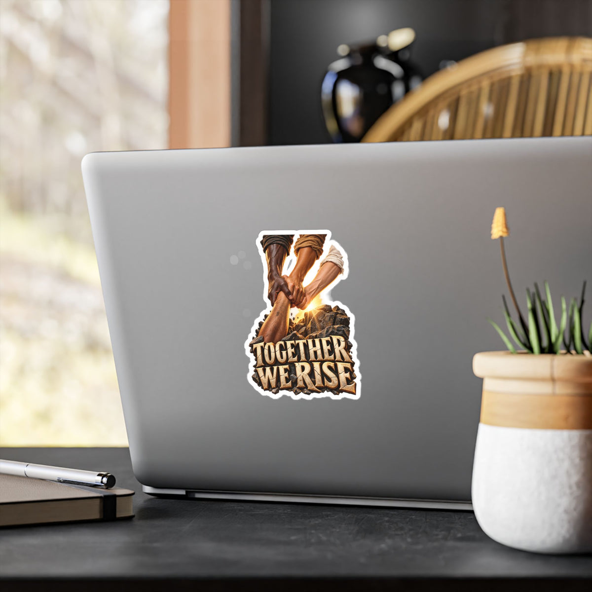 Together We Rise Inspirational Decal, Unity Vinyl Sticker