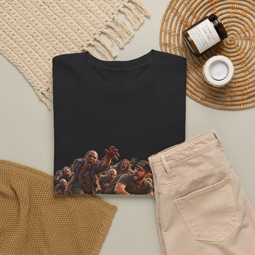 Zombie Grocery Run Survival Graphic T-Shirt