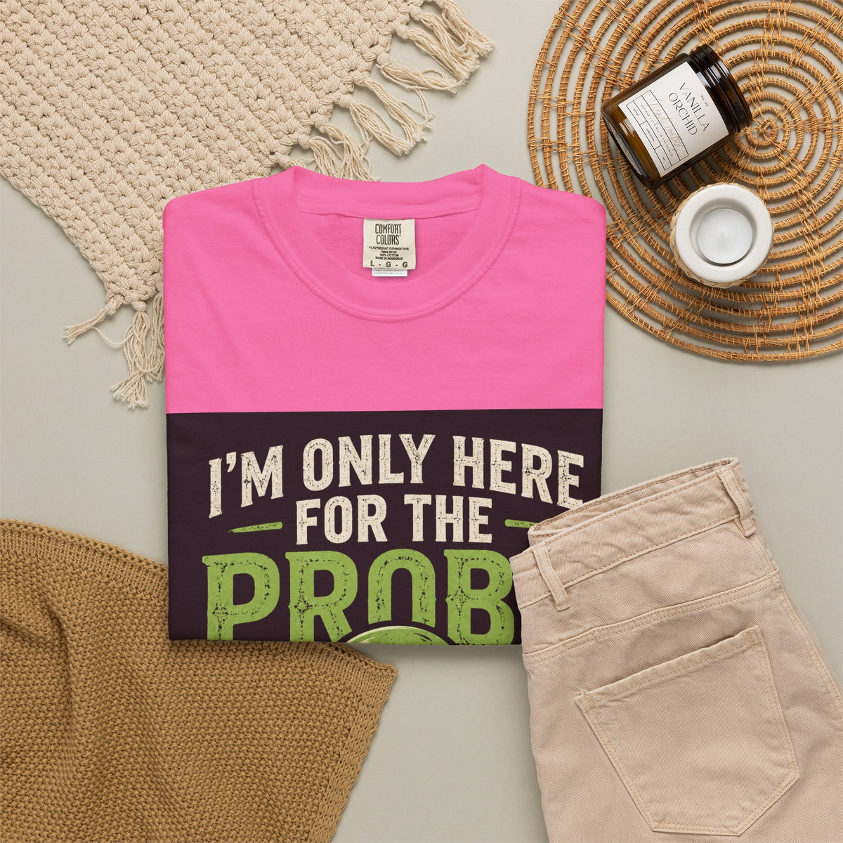 I'm Only Here for the Probe Alien T-Shirt | Funny UFO Graphic Tee
