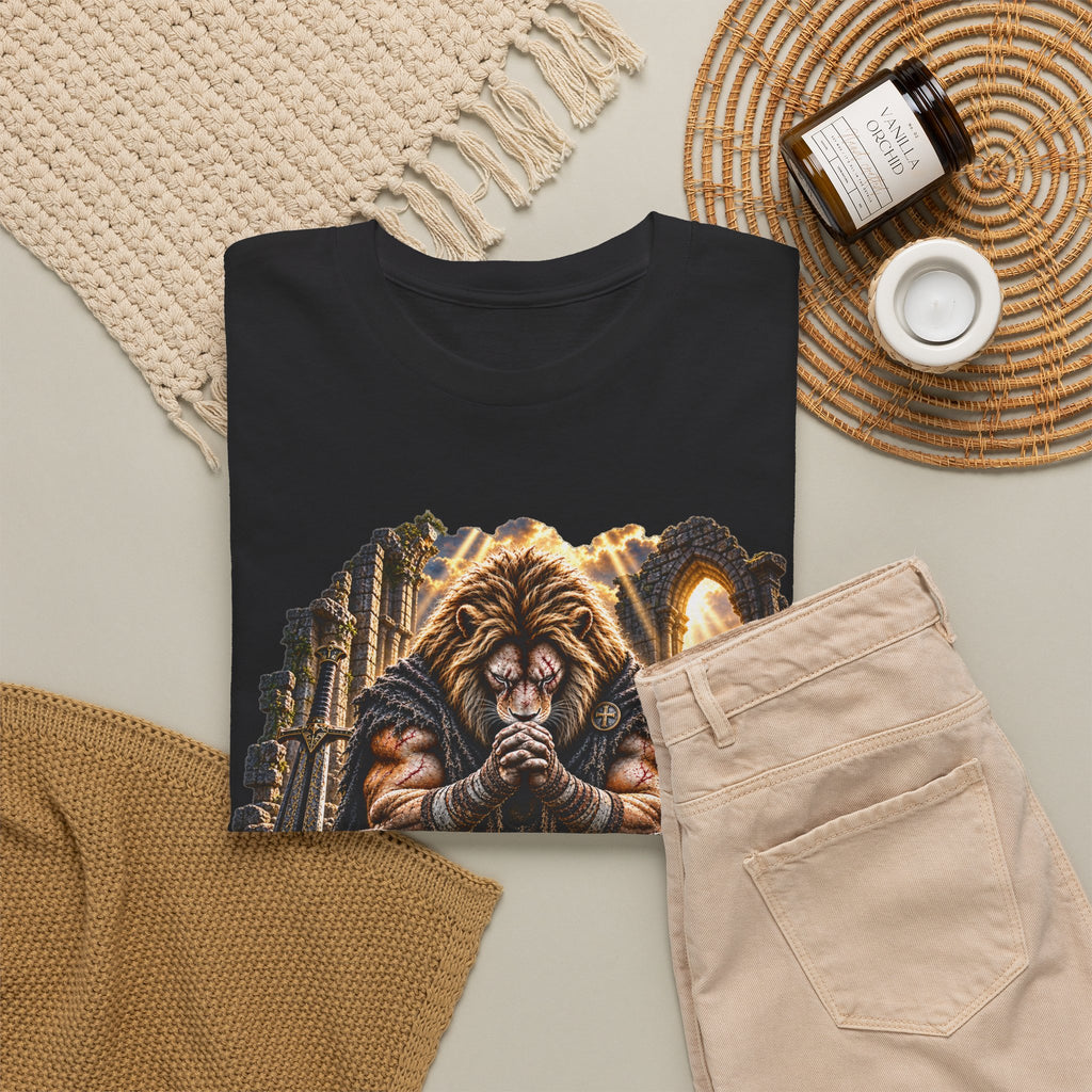 Father Protect Me — Praying Lion Cathedral T-Shirt