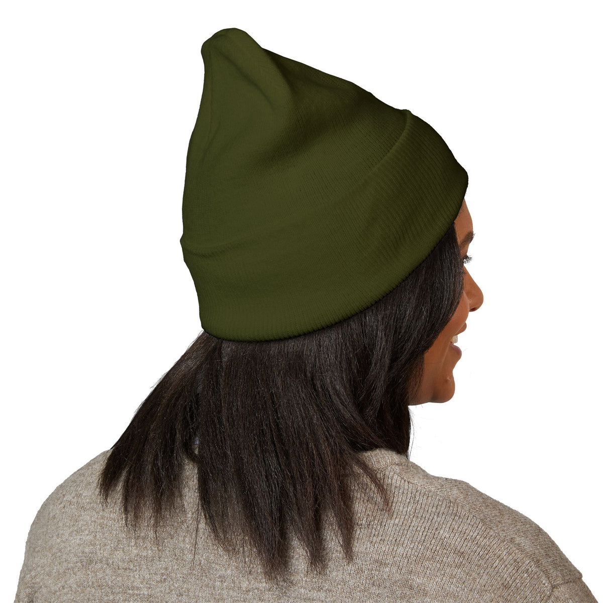 Embroidered Minimal Cross Cuffed Beanie