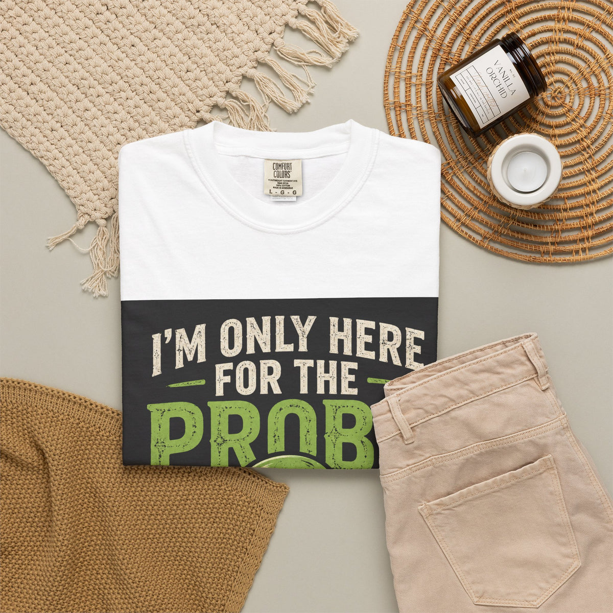 I'm Only Here for the Probe Alien T-Shirt | Funny UFO Graphic Tee