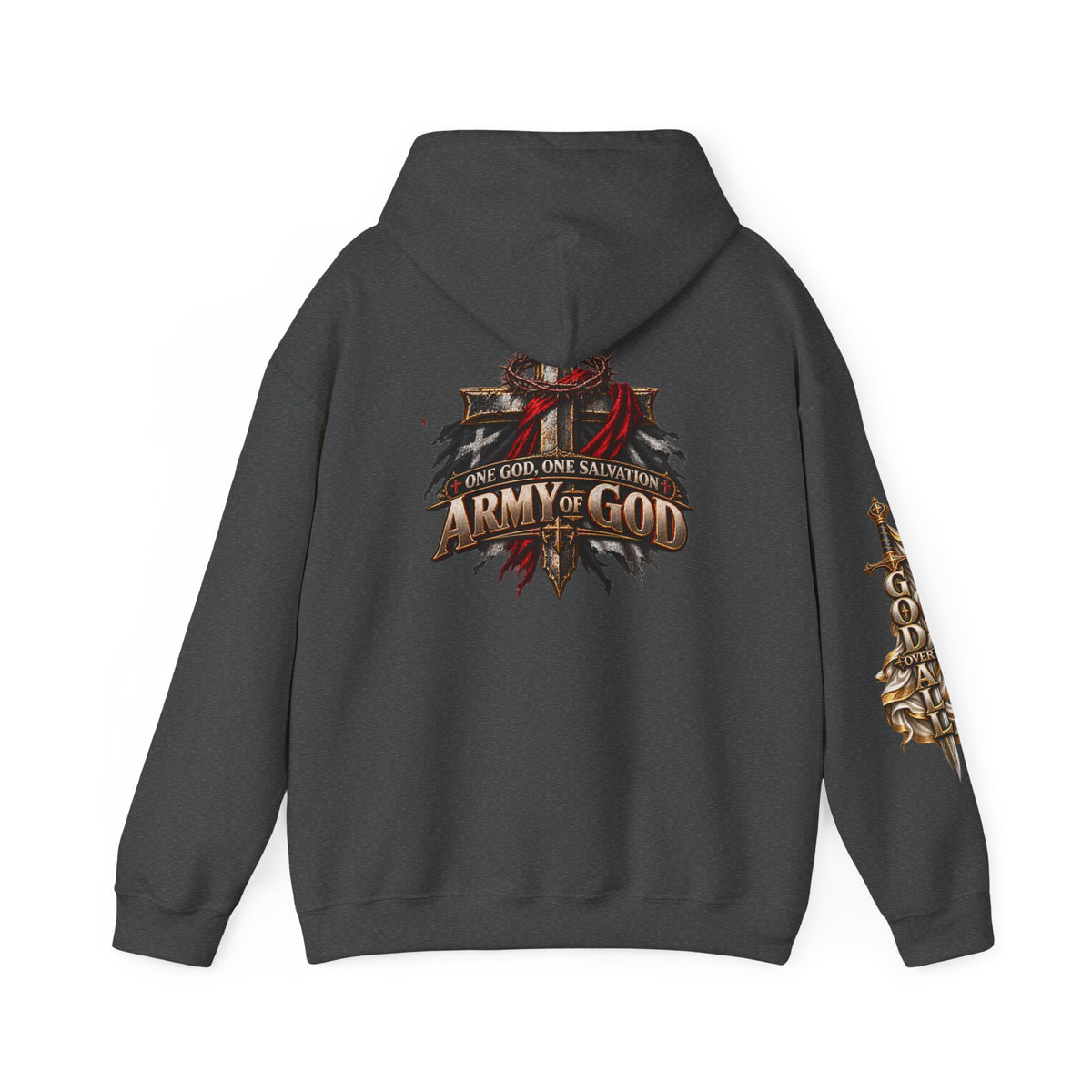 Christian Hoodie - "Way Truth Life" & "Army of God" Graphic Pullover