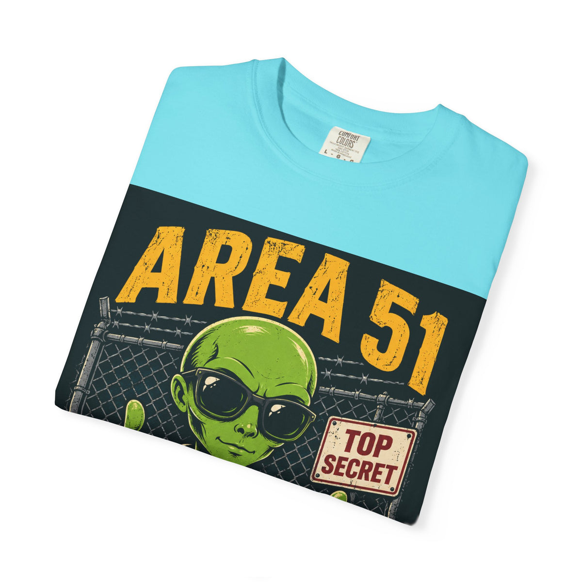 Area 51 Employee of the Month T-Shirt | Alien Thumbs Up Top Secret Design