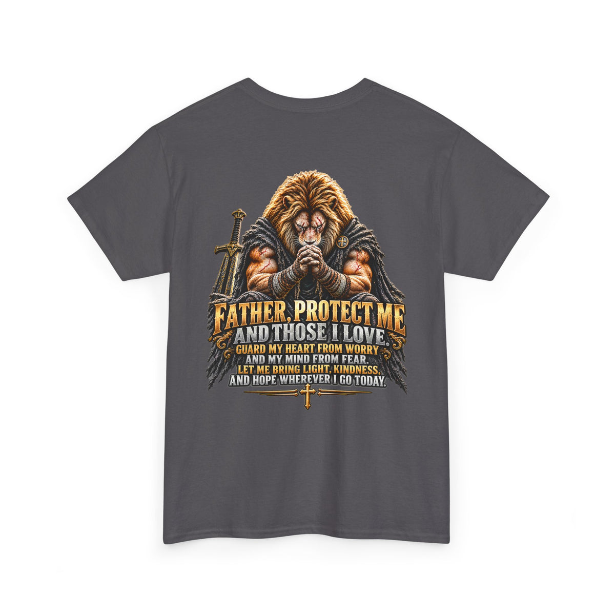 Father Protect Me Christian Lion Graphic Tee
