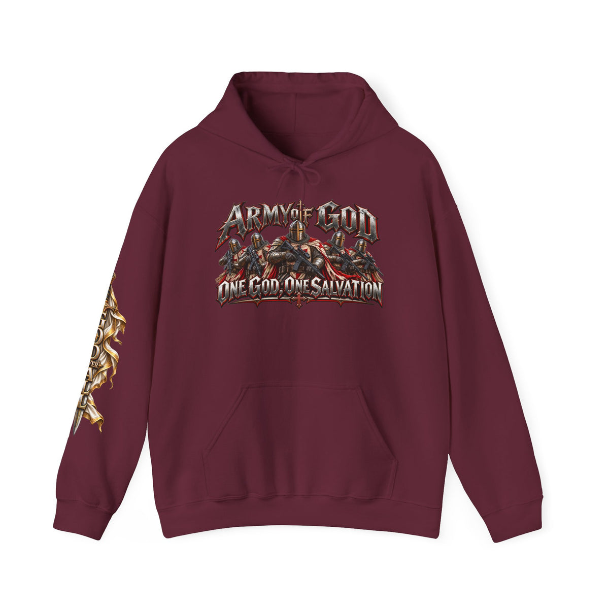 Apocalyptic Hoodie - "One God, One Salvation" Graphic Pullover