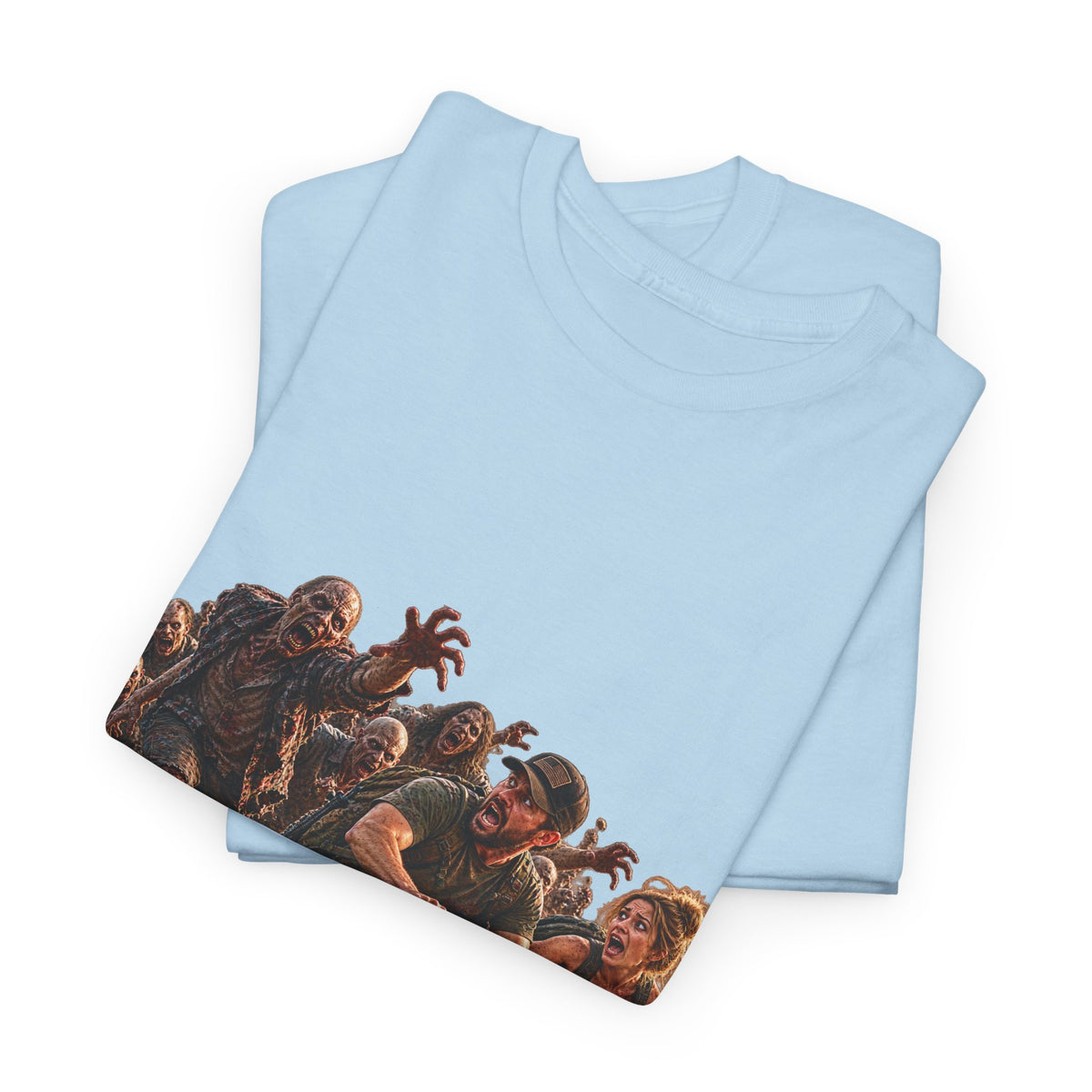 Zombie Grocery Run Survival Graphic T-Shirt