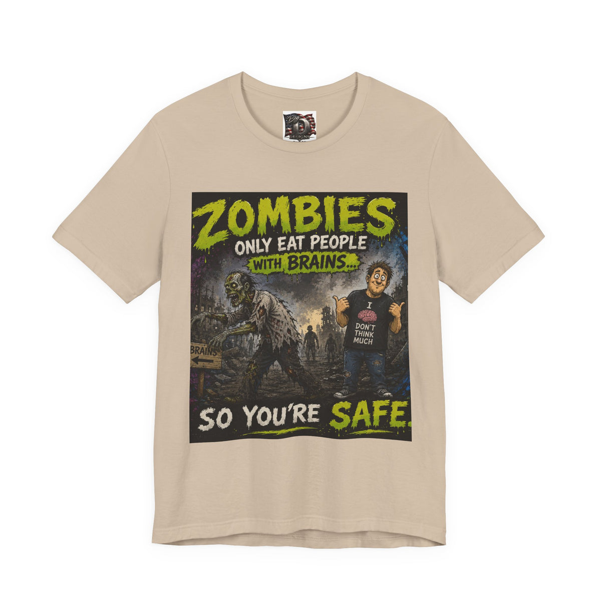 Zombies Only Eat People With Brains shirt | Funny Zombie T-Shirt, Horror Humor Tee