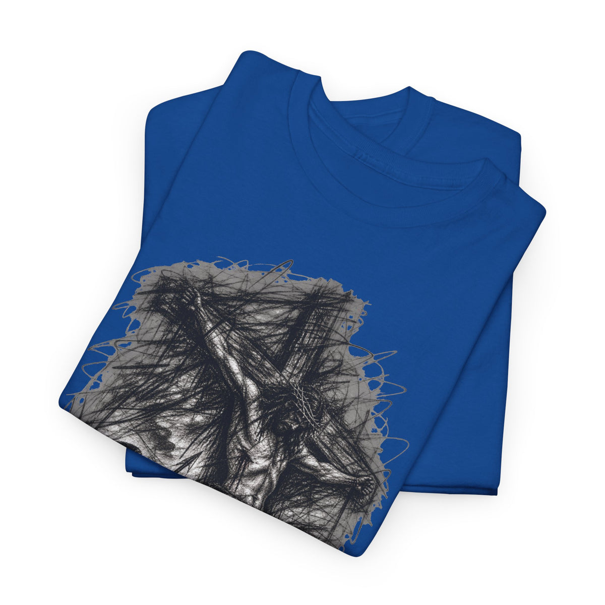 Jesus on the Cross Sketch T-Shirt – Christian Faith Design