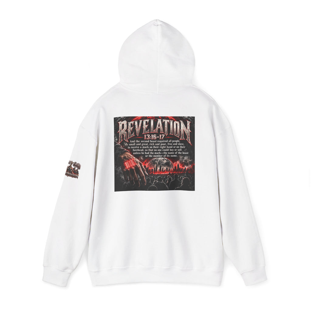 Revelation 13:16-17 Christian Hoodie – 'The Devil' Verse Graphic Pullover