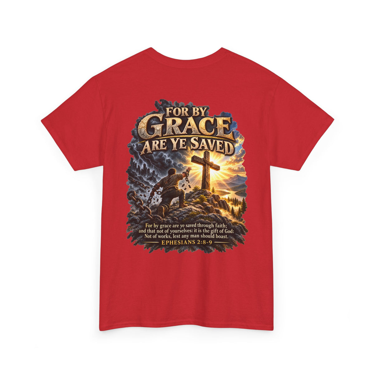 Saved by Grace — Ephesians 2:8–9 Christian T-Shirt